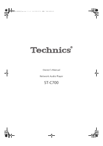 Bruksanvisning Technics ST-C700 Mediaspelare