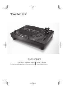 Mode d’emploi Technics SL-1200MK7 Platine