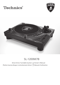 Mode d’emploi Technics SL-1200M7B Platine