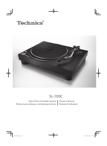 Mode d’emploi Technics SL-100C Platine