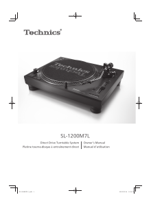 Mode d’emploi Technics SL-1200M7L Platine