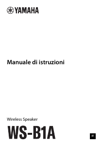 Manuale Yamaha WS-B1A Altoparlante