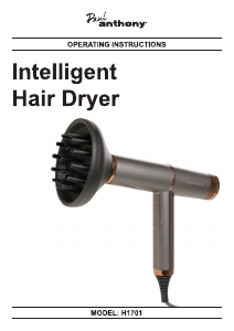 Manual Paul Anthony H1701 Intelligent Hair Dryer