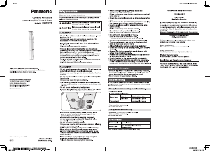 Manual Panasonic ES-WWV6 Bikini Trimmer