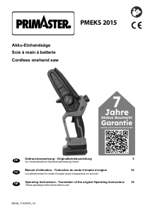 Bedienungsanleitung Primaster PMEKS 2015 Kettensäge