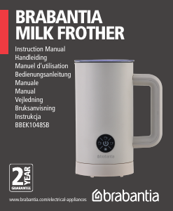 Handleiding Brabantia BBEK1048SB Melkopschuimer