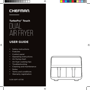 Bruksanvisning Chefman RJ38-SQPF-45TDB TurboFry Touch Fritös