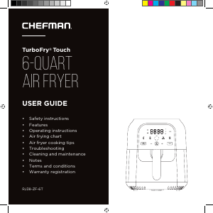 Bruksanvisning Chefman RJ38-6T-BLACK TurboFry Touch Fritös