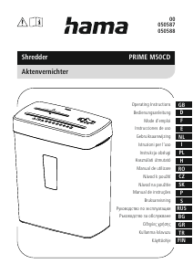Manual Hama 00050587 Prime M50CD Distrugator documente
