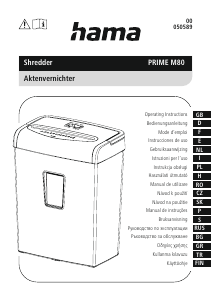Manual Hama 00050589 Prime M80 Distrugator documente