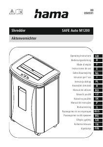 Manual Hama 00050591 Safe Auto M1200 Distrugator documente