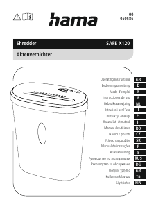 Manual Hama 00050586 Safe X120 Distrugator documente