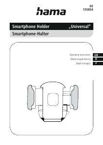 Bedienungsanleitung Hama 00135804 Universal Handyhalterung