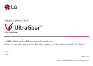 Bruksanvisning LG 24G411A-B UltraGear LED skärm