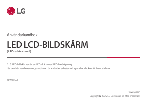 Bruksanvisning LG 40WT95UF-W LED skärm