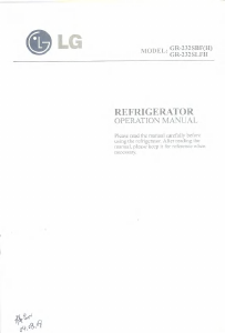 Manual LG GR-232SBF Fridge-Freezer