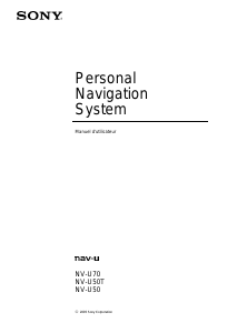 Mode d’emploi Sony NV-U70 Nav-U Système de navigation