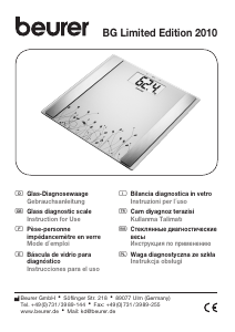 Руководство Beurer BG 22 Limited Edition 2010 Весы