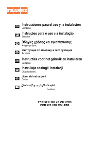 كتيب فرانك FCR 925 I BK XS LED0 مدخنة موقد طبخ