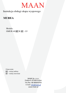 Instrukcja MAAN Murea 40 Okap kuchenny