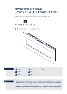 Bruksanvisning Noble Flame Evoke Elektrisk öppen spis