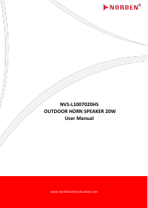 Manual de uso Norden NVS-L1007020HS Altavoz