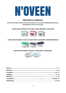 Handleiding N'oveen LB410 Grey Lunchbox