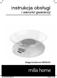 Instrukcja Milla Home MKS301 Waga kuchenna