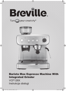 Instrukcja Breville VCF126X Barista Max Ekspres do espresso