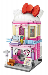 Manual LOZ set 1629 Street Mini Hello Kitty make-up