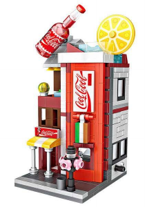 Manual LOZ set 1622 Street Mini Soda bar
