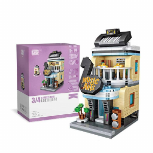 Manual LOZ set 1623 Street Mini Music store