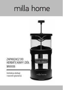 Instrukcja Milla Home MKA106 Ekspres do kawy