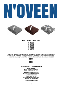 Посібник N'oveen EB750 Електрична ковдра