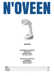 Instrukcja N'oveen HGS340 Parowiec do odzieży