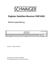 Bedienungsanleitung Schwaiger DSR 6020 Digital-receiver