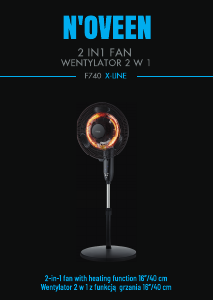 Handleiding N'oveen F740 X-LINE Ventilator