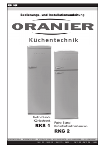 Bedienungsanleitung Oranier RKS 1 Kühlschrank