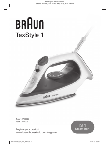 Kullanım kılavuzu Braun SI 1009 O TexStyle 1 Ütü