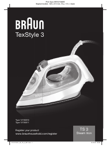 Руководство Braun SI 3040 W TexStyle 3 Утюг