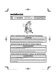 Mode d’emploi Metabo C 1810DFA Scie à onglet