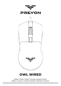 Handleiding PREYON Owl Wired Muis
