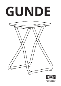 Käyttöohje IKEA GUNDE Jakkara
