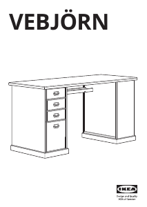 Brugsanvisning IKEA VEBJORN Skrivebord