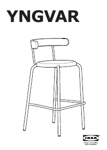 Priručnik IKEA YNGVAR Barski stolac
