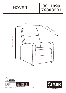 Hướng dẫn sử dụng JYSK Hoven Ghế bành