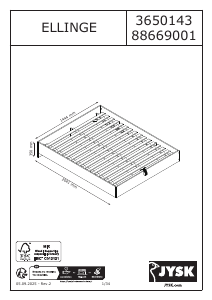 Handleiding JYSK Ellinge Bedframe