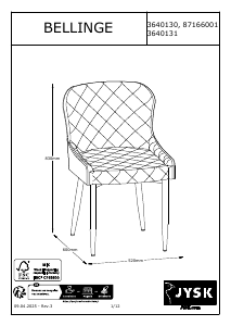 Hướng dẫn sử dụng JYSK Bellinge Ghế