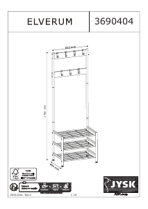 Manual de uso JYSK Elverum Perchero