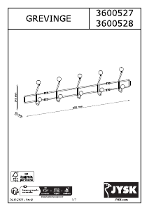 Manual de uso JYSK Grevinge Perchero